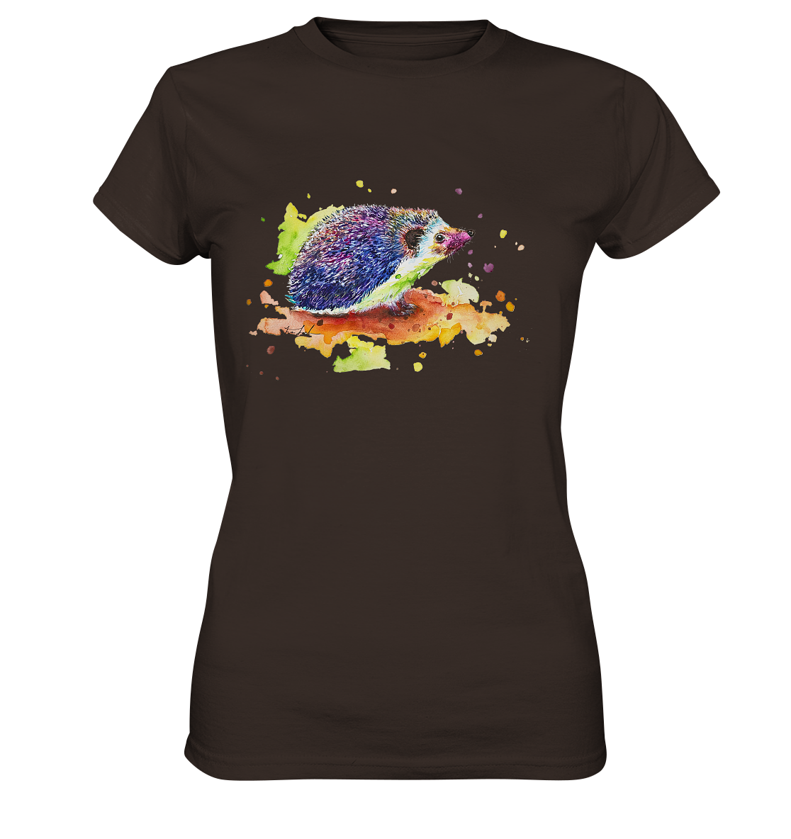 Motiv farbenfroher Igel - Ladies Premium Shirt