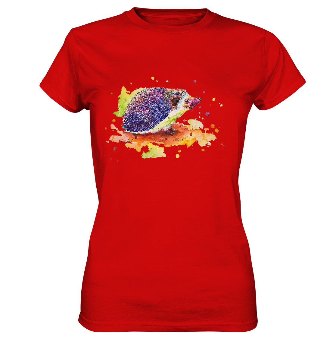 Motiv farbenfroher Igel - Ladies Premium Shirt