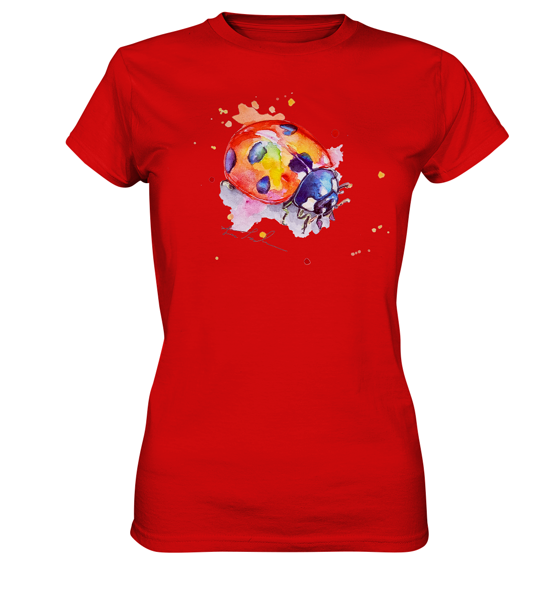 Bunter Marienkäfer - Ladies Premium Shirt