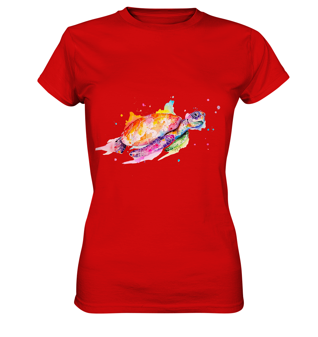 Bunte Meeresschildkröte - Ladies Premium Shirt