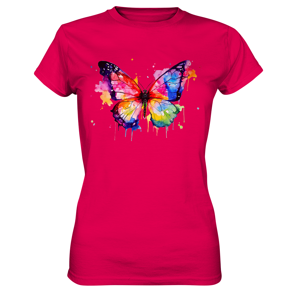 Motiv farbenfroher Schmetterling - Ladies Premium Shirt