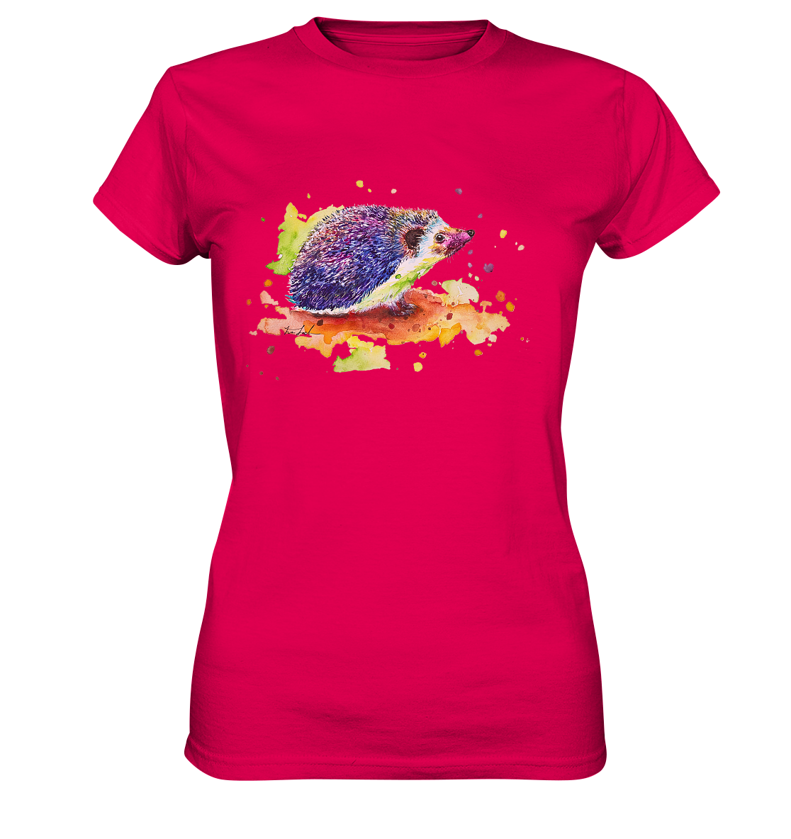 Motiv farbenfroher Igel - Ladies Premium Shirt