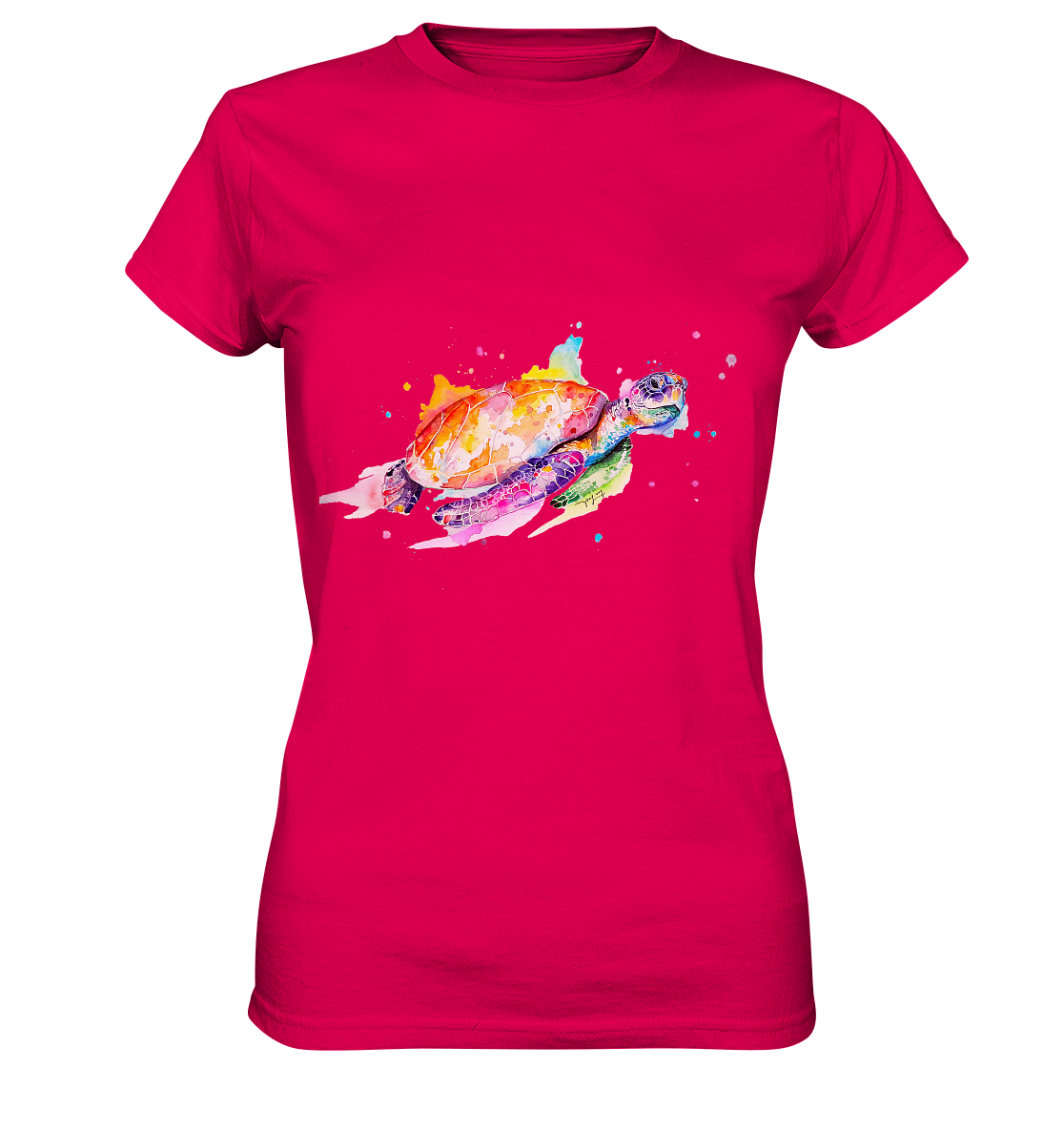 Bunte Meeresschildkröte - Ladies Premium Shirt