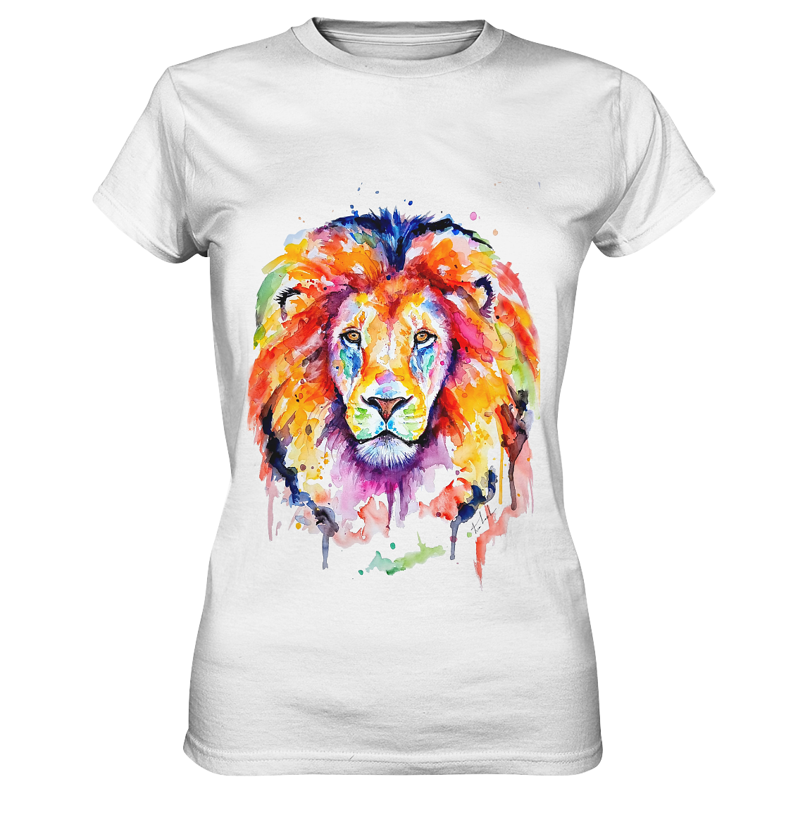 Bunter Löwe - Ladies Premium Shirt