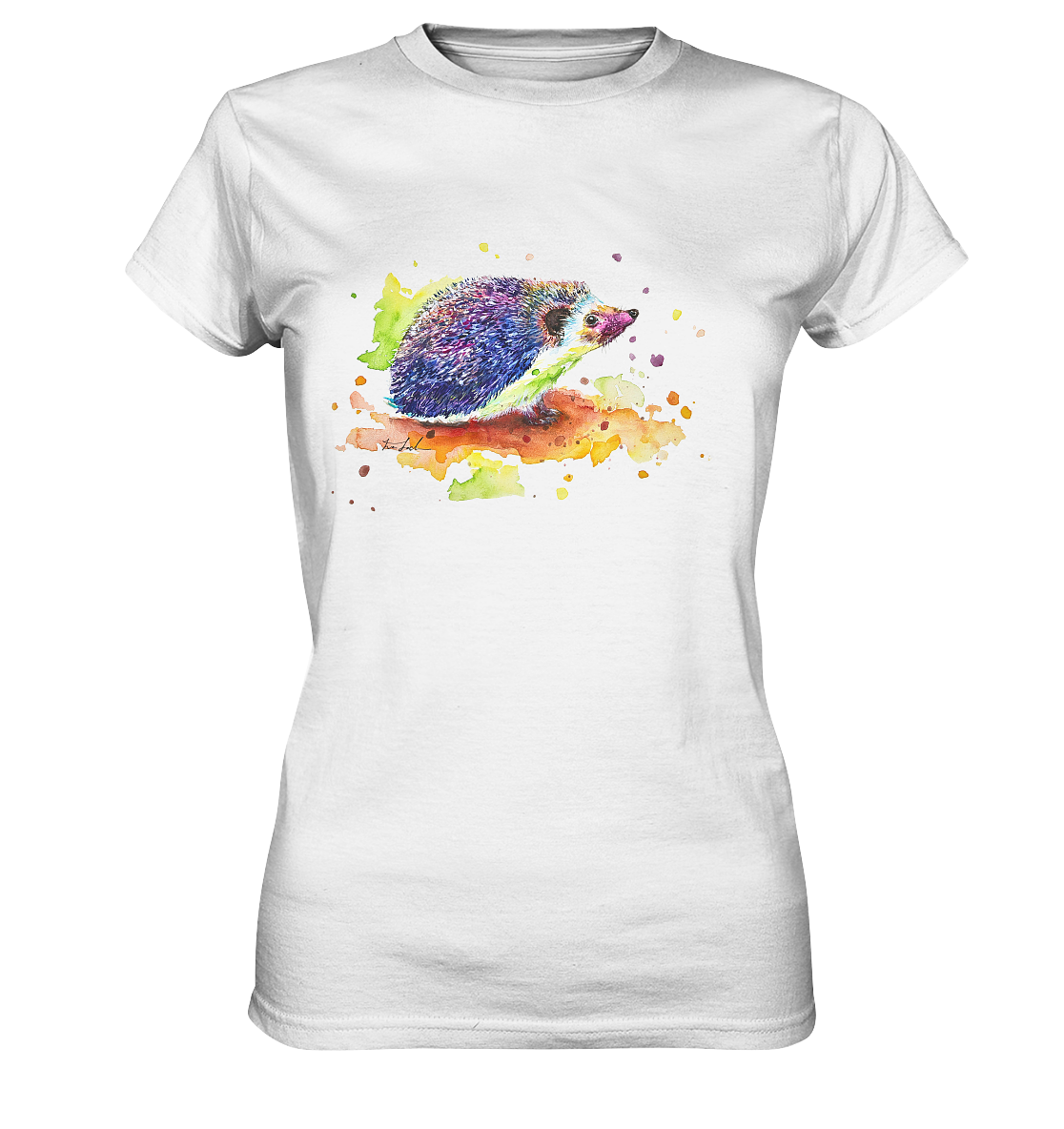 Motiv farbenfroher Igel - Ladies Premium Shirt