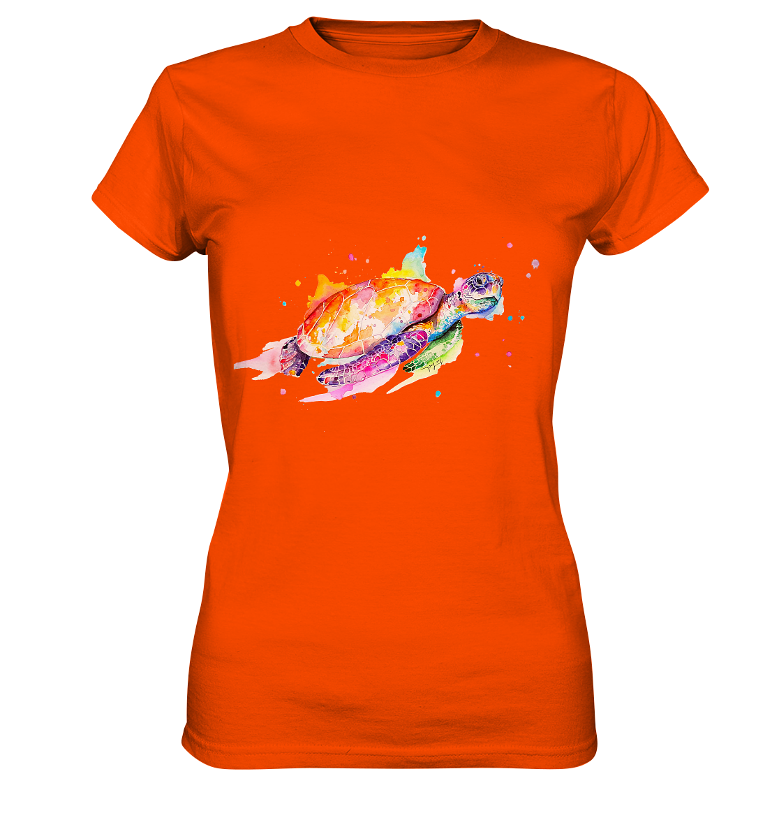 Bunte Meeresschildkröte - Ladies Premium Shirt