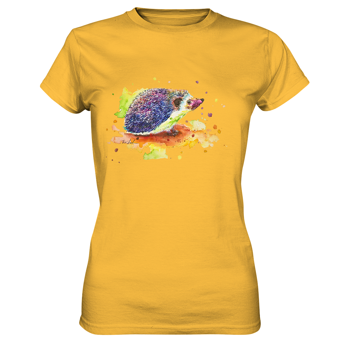 Motiv farbenfroher Igel - Ladies Premium Shirt
