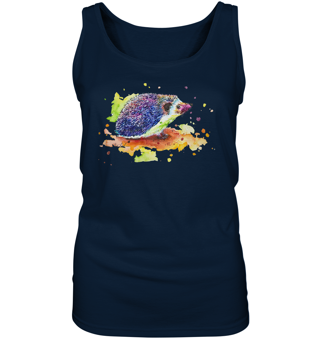 Motiv farbenfroher Igel - Ladies Tank-Top