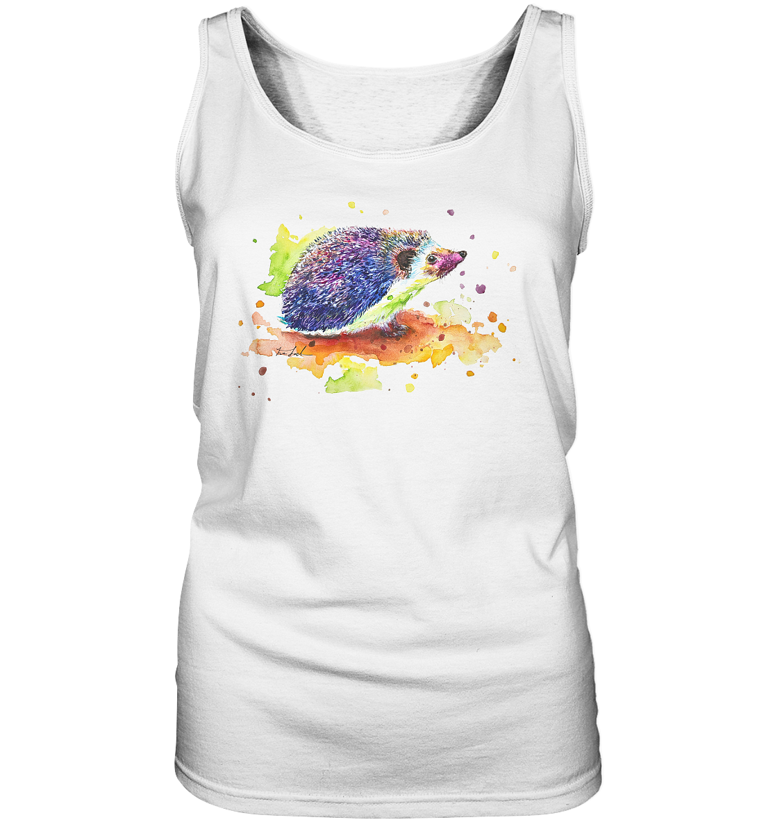 Motiv farbenfroher Igel - Ladies Tank-Top