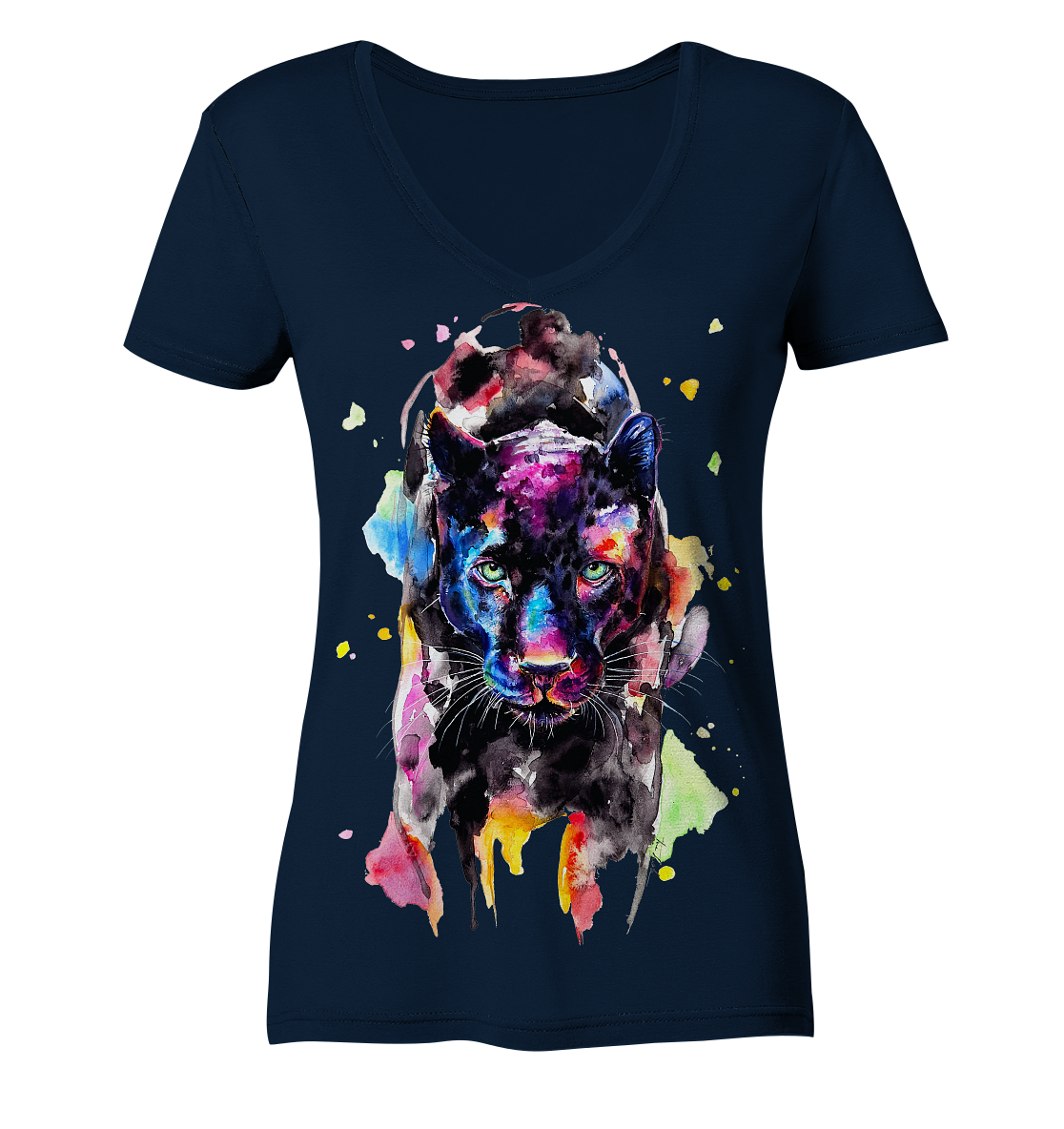 Schwarzer Panther - Ladies V-Neck Shirt