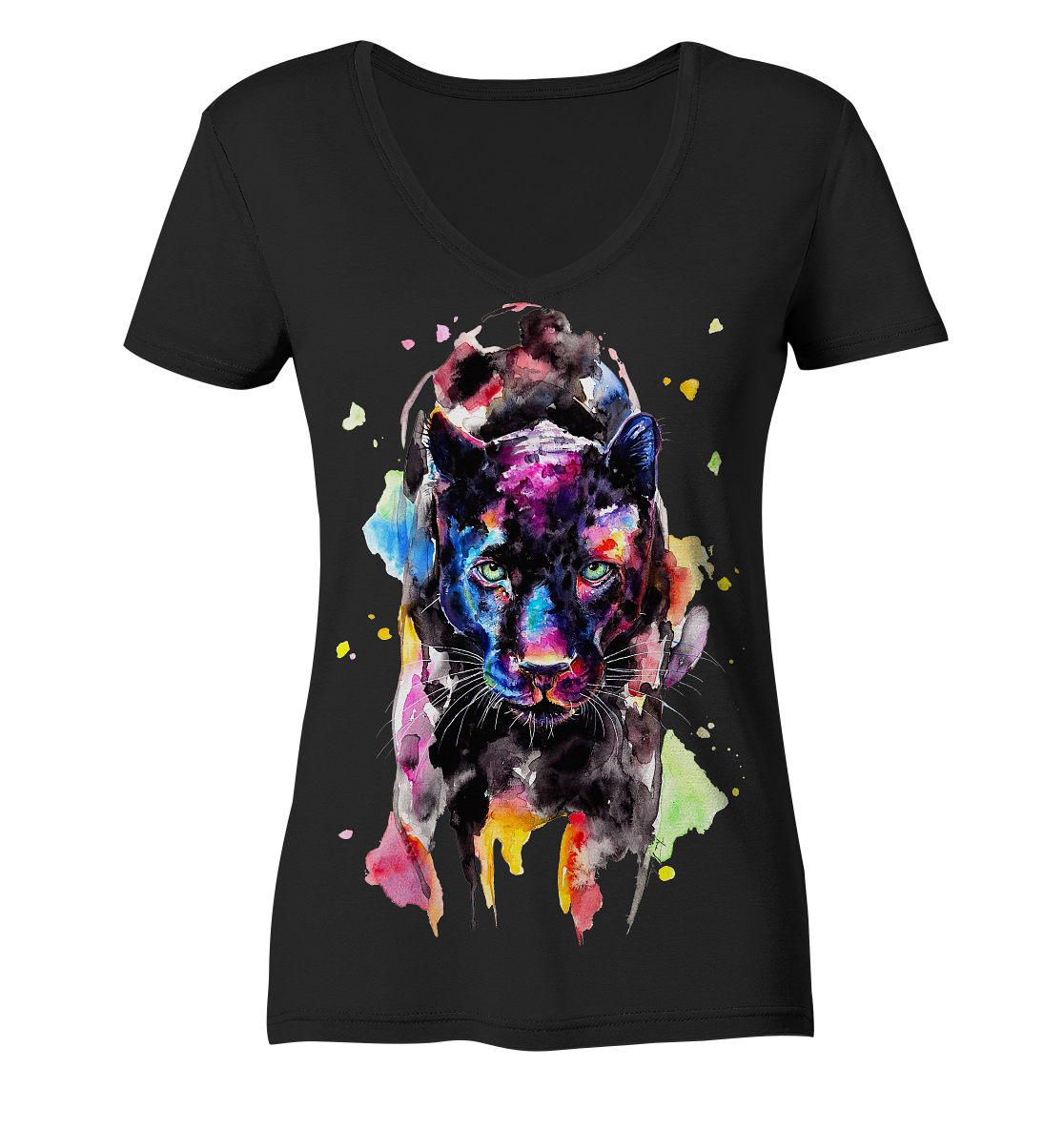 Schwarzer Panther - Ladies V-Neck Shirt