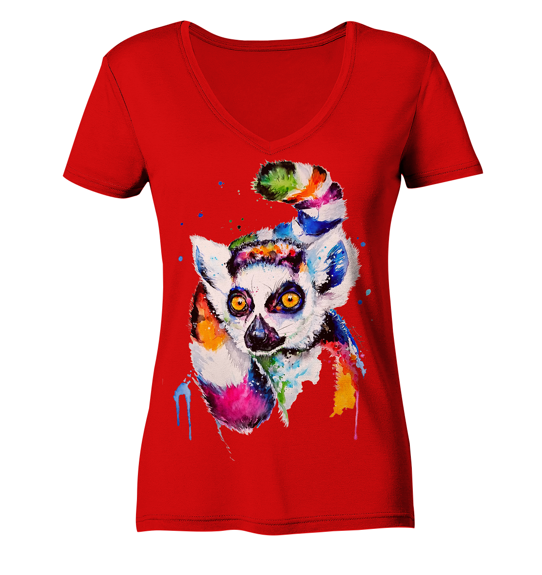 Bunter Katta - Ladies V-Neck Shirt