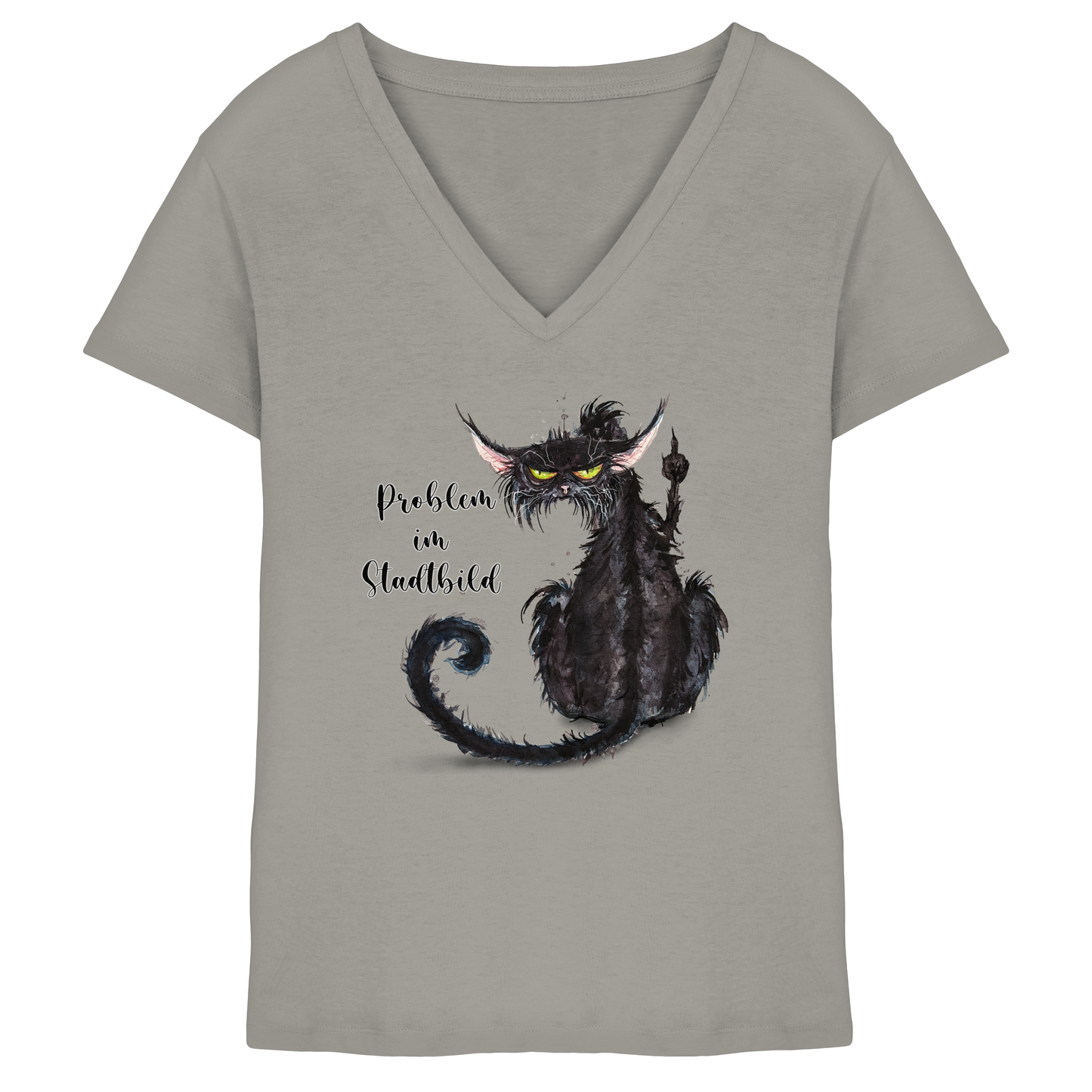 F*U-Cat - Problem im Stadtbild - Ladies V-Neck Shirt