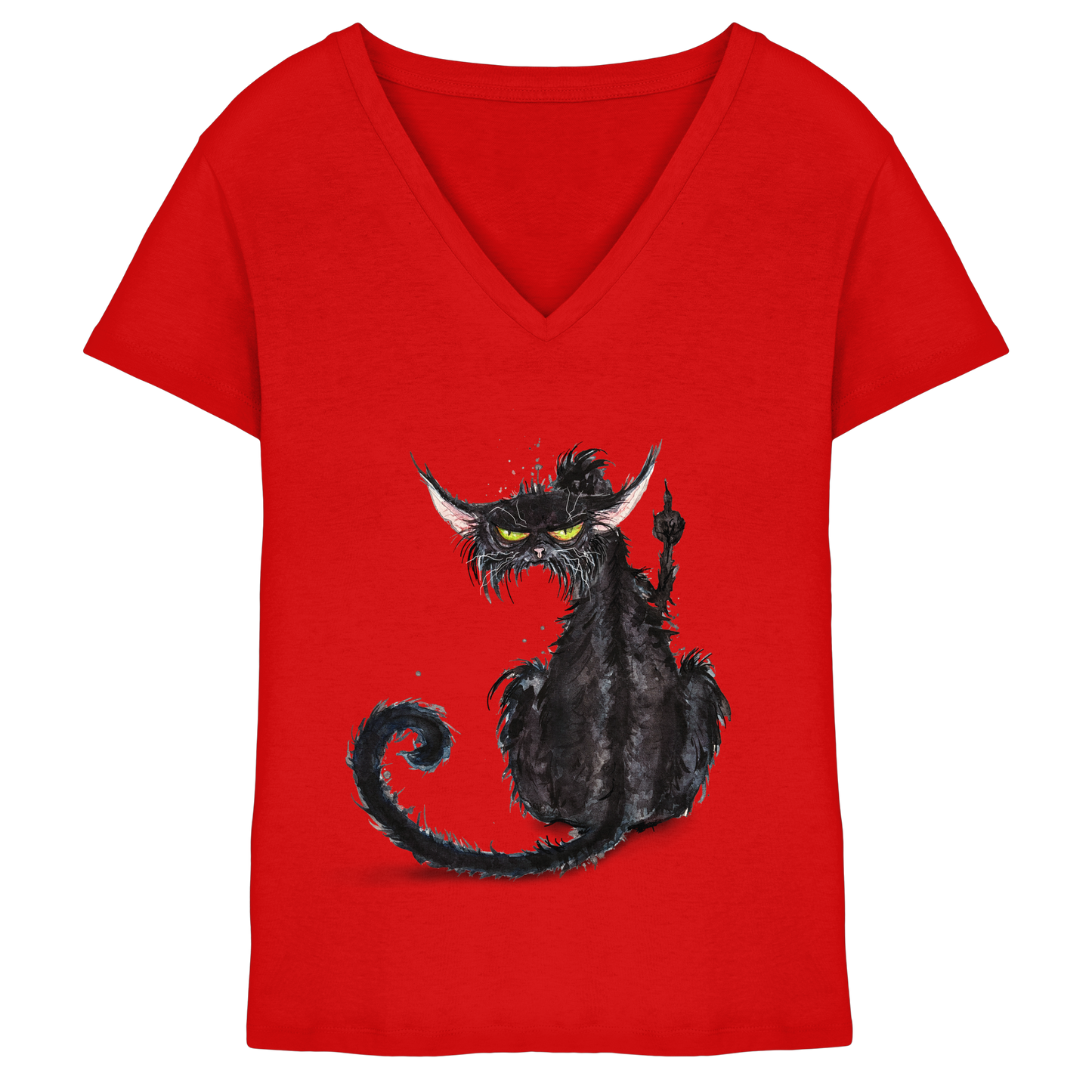 F*U-Cat - Ladies V-Neck Shirt