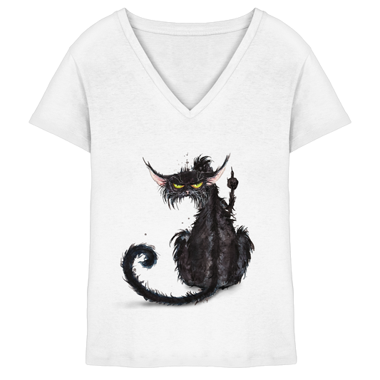 F*U-Cat - Ladies V-Neck Shirt