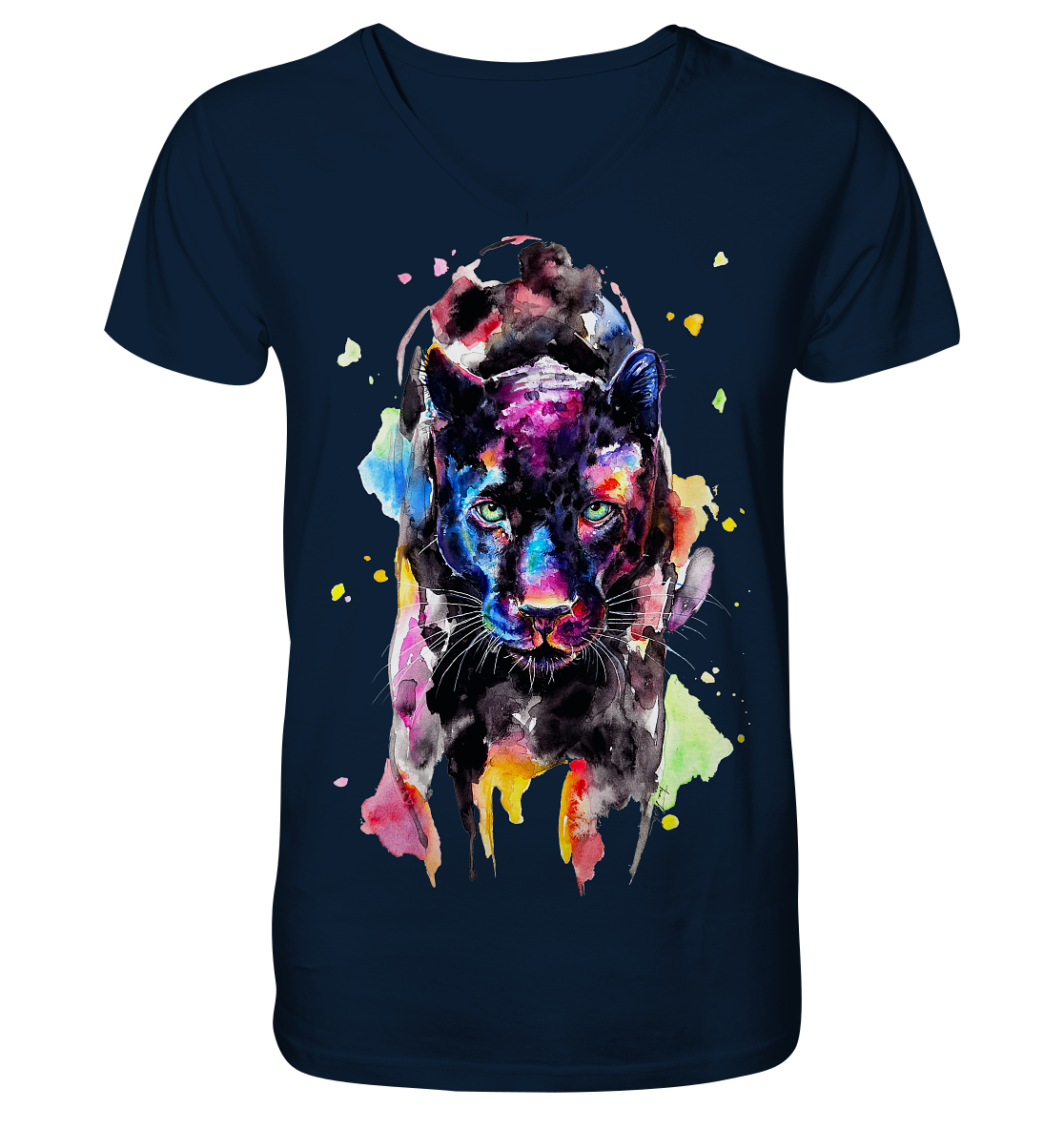 Schwarzer Panther - Mens Organic V-Neck Shirt