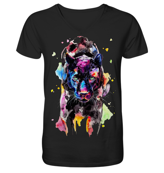 Schwarzer Panther - Mens Organic V-Neck Shirt