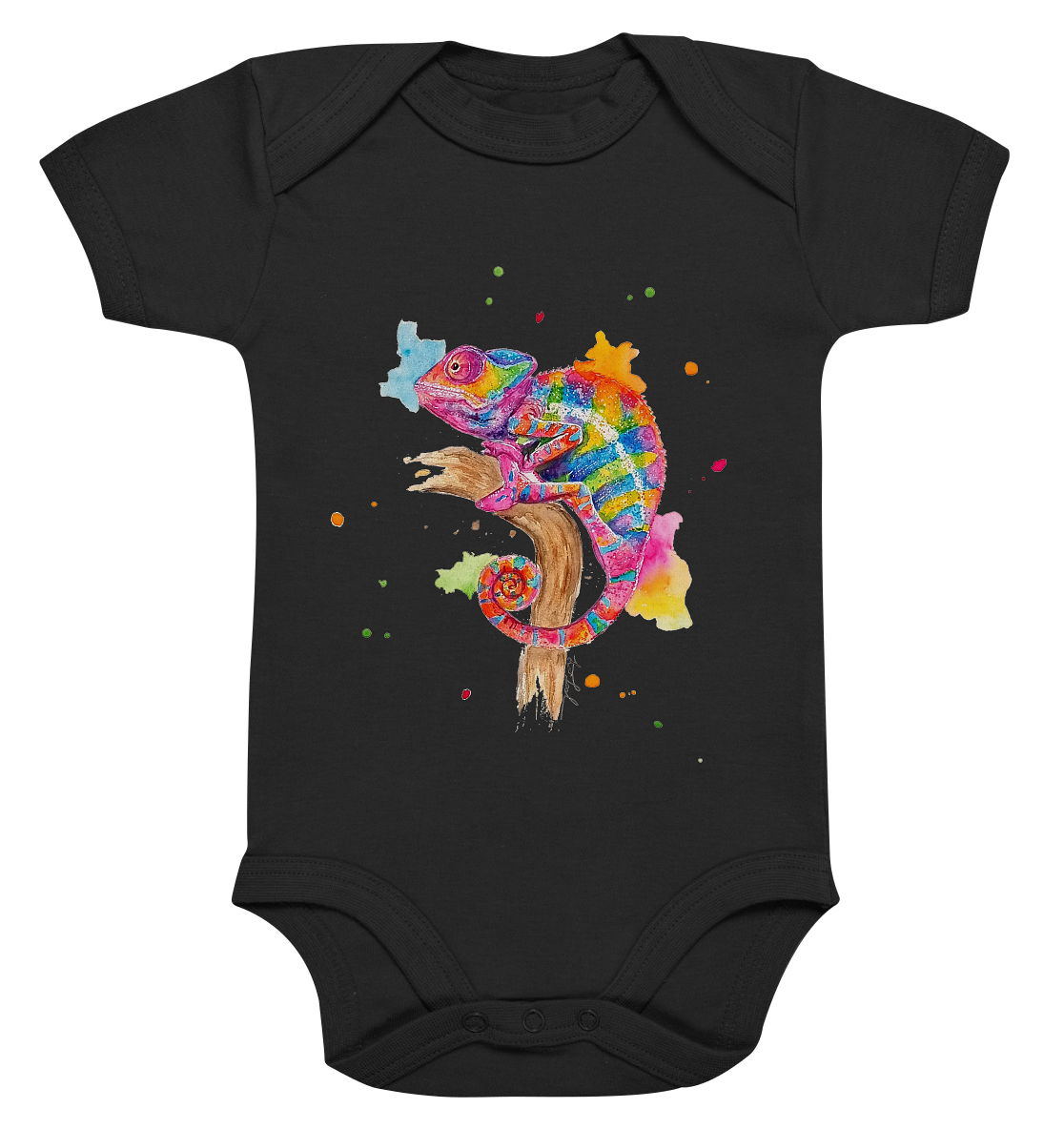 Buntes Chamäleon - Organic Baby Bodysuite