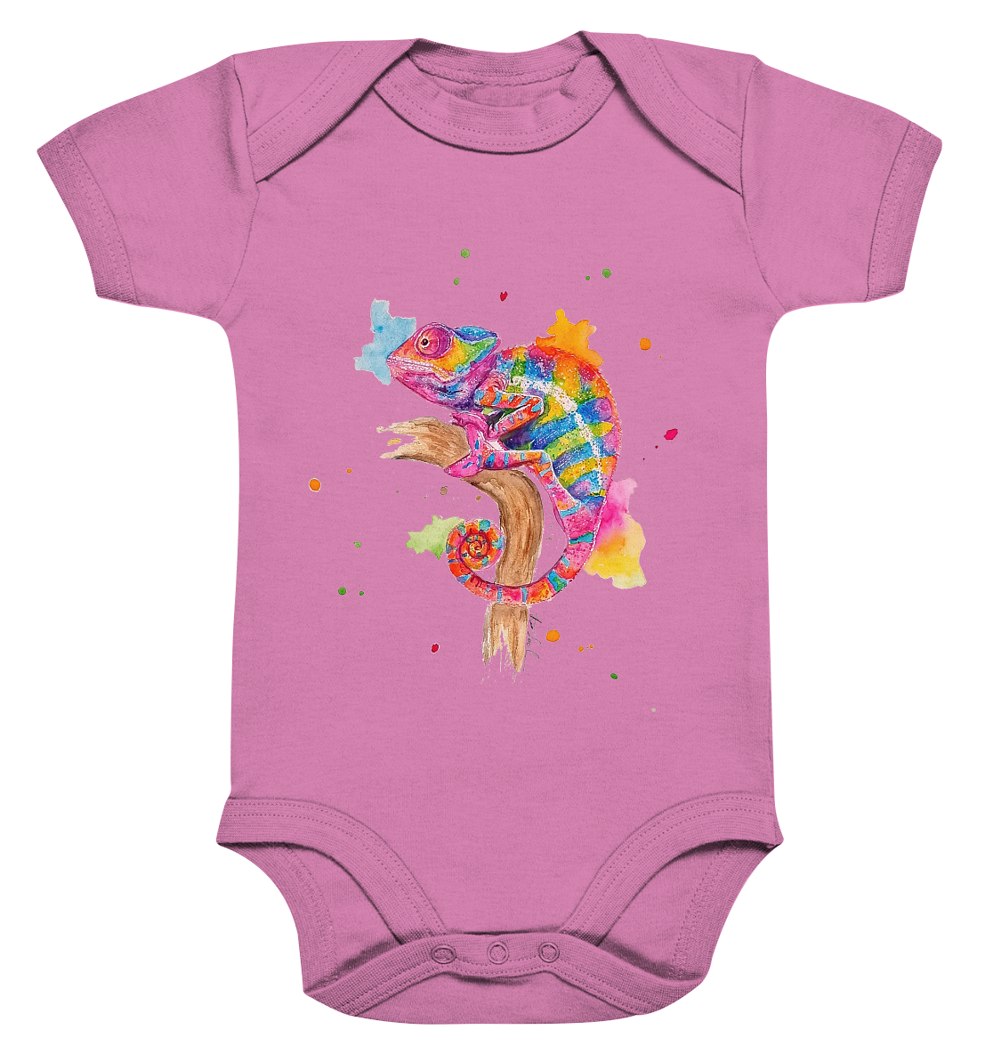 Buntes Chamäleon - Organic Baby Bodysuite