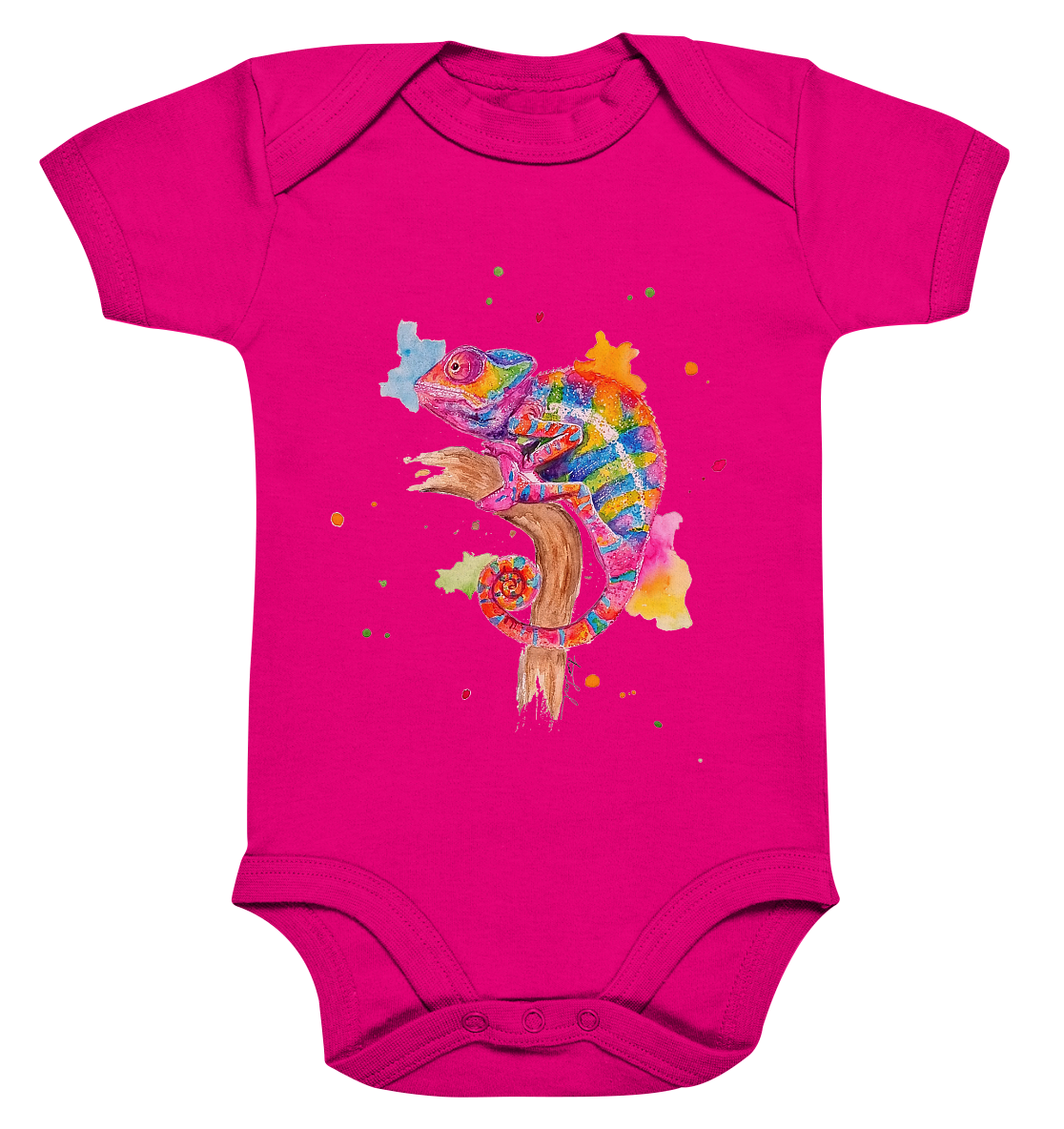 Buntes Chamäleon - Organic Baby Bodysuite