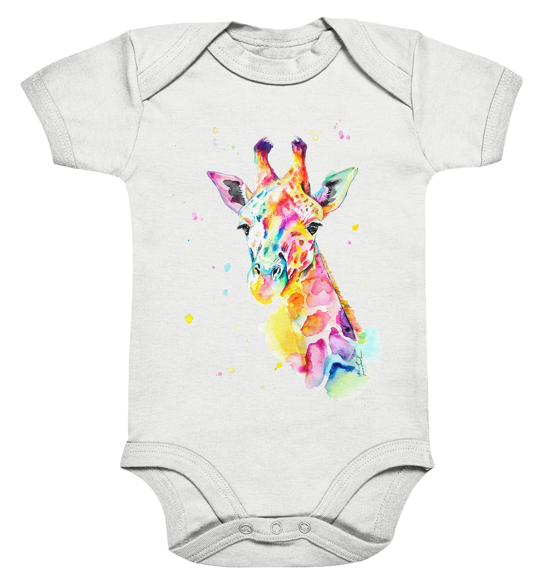 Bunte Giraffe - Organic Baby Bodysuite