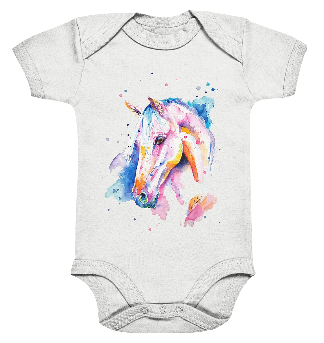 Buntes Pferd - Organic Baby Bodysuite