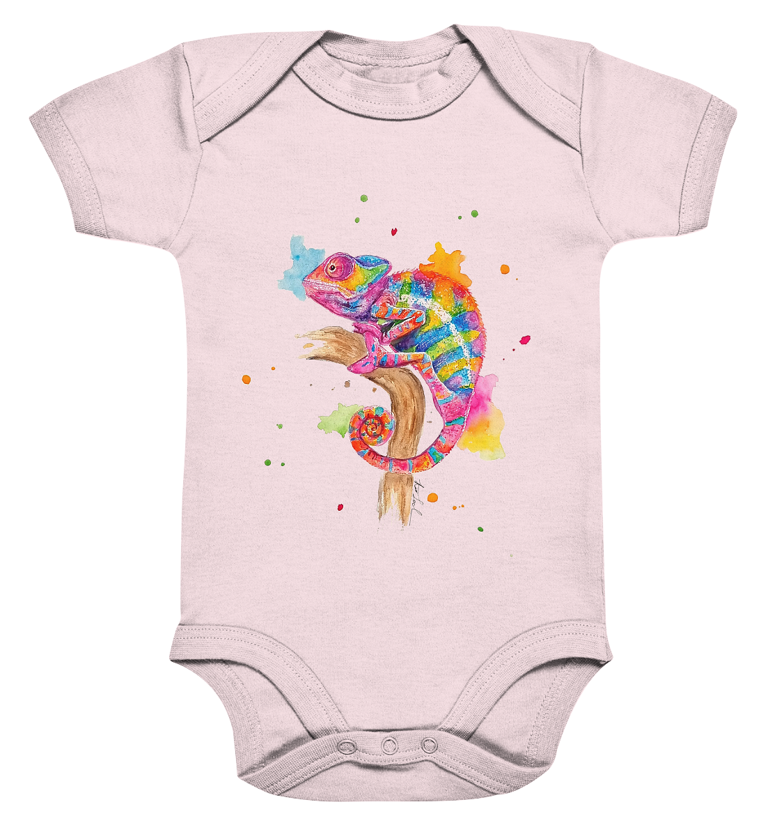 Buntes Chamäleon - Organic Baby Bodysuite
