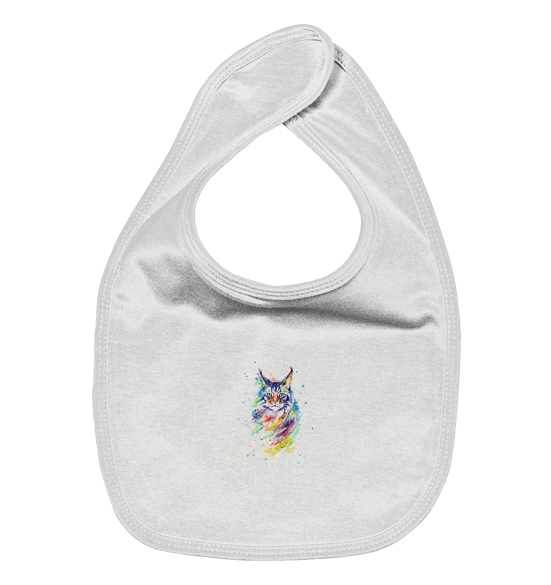 Bunte Katze - Organic Baby-Lätzchen