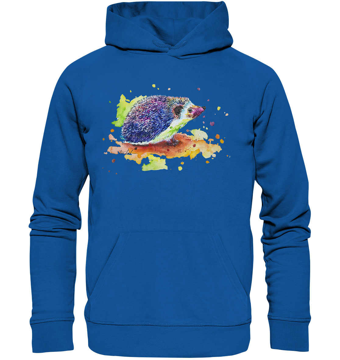 Motiv farbenfroher Igel - Organic Basic Hoodie
