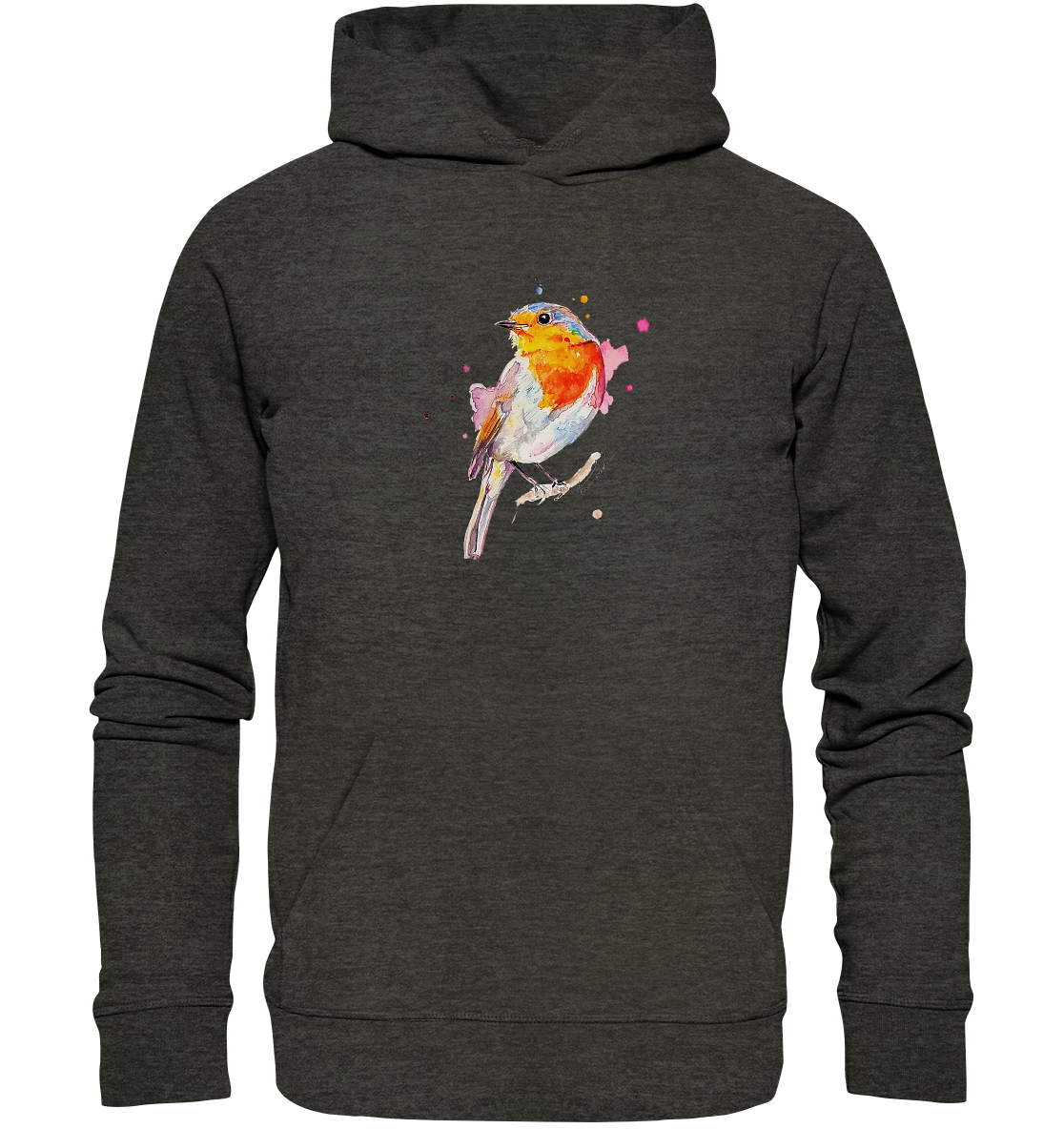 Buntes Rotkehlchen - Organic Basic Hoodie