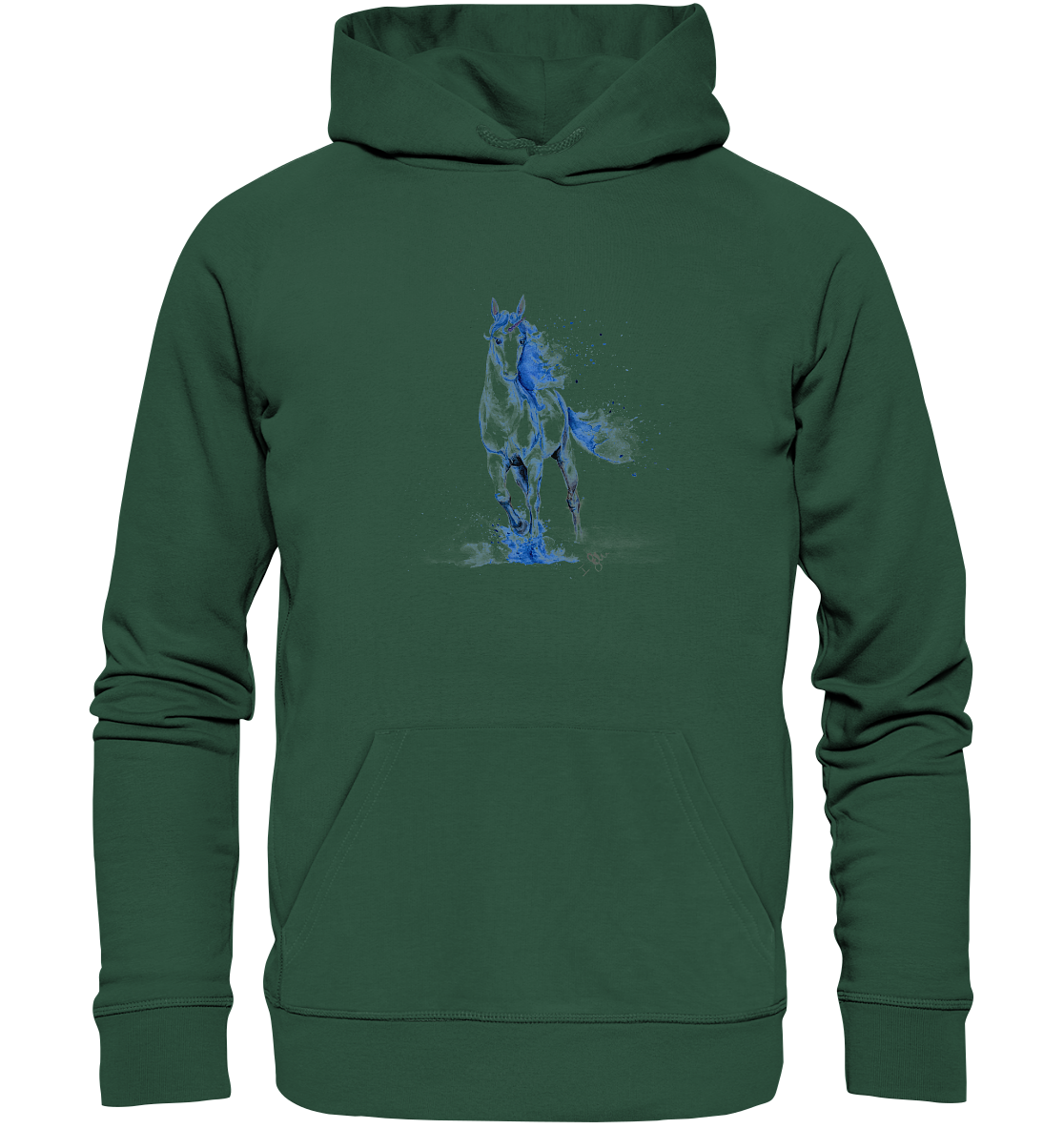 Blaues Einhorn - Organic Basic Hoodie