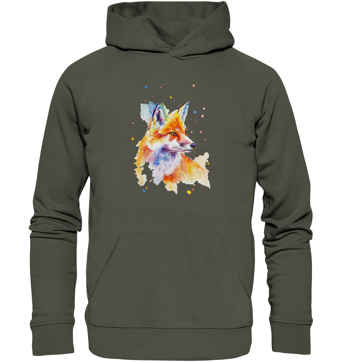 Bunter Fuchs - Organic Basic Hoodie