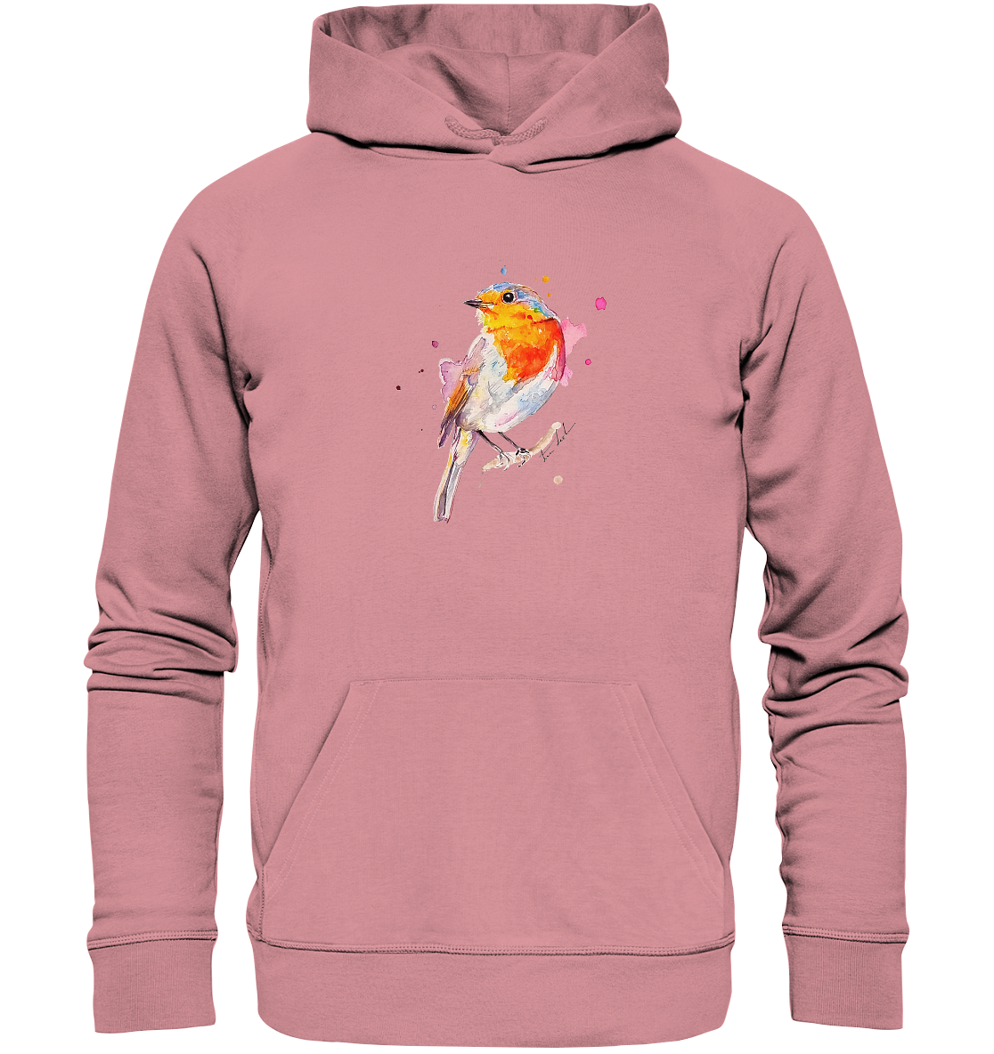 Buntes Rotkehlchen - Organic Basic Hoodie