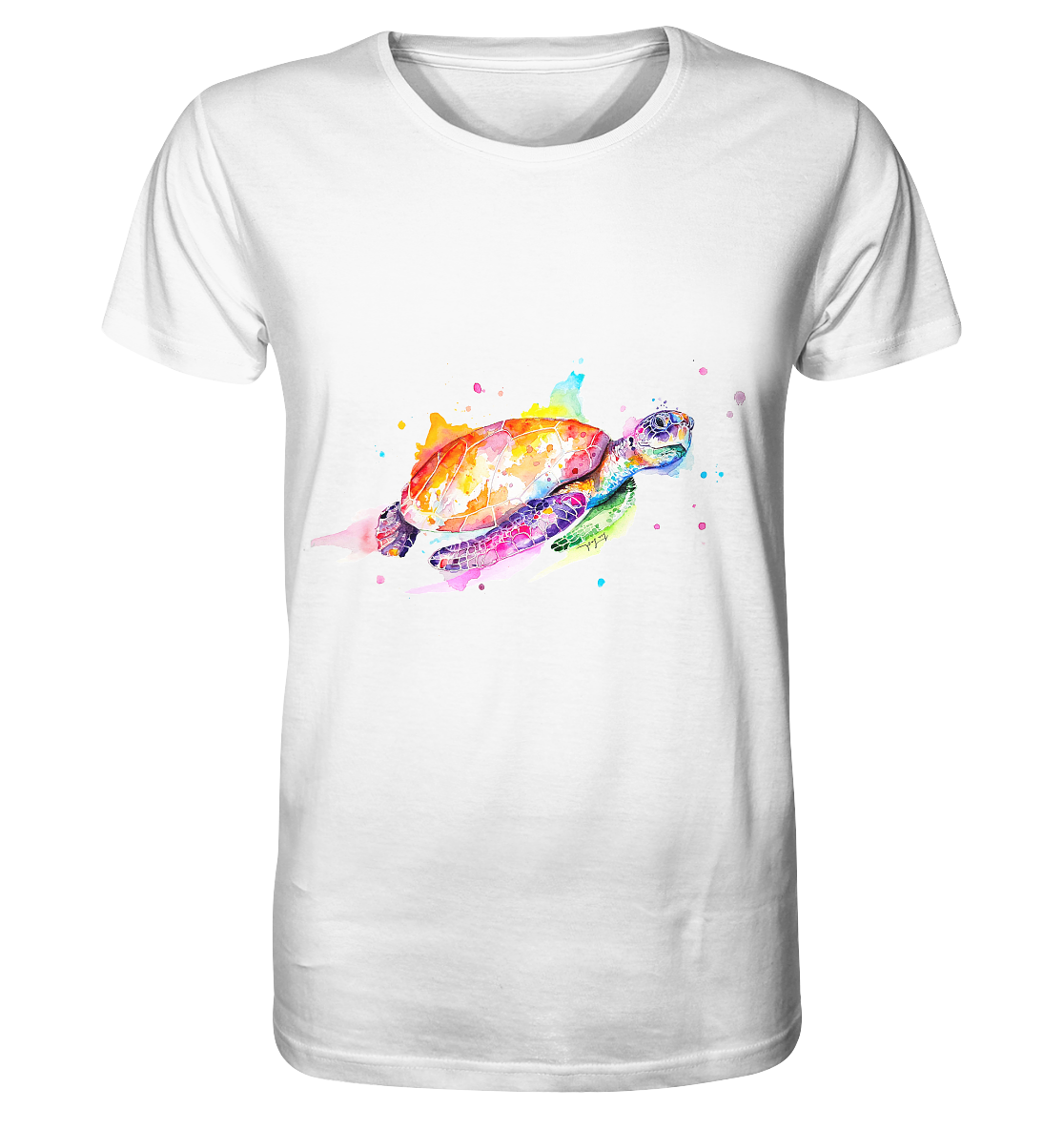 Bunte Meeresschildkröte - Organic Basic Shirt