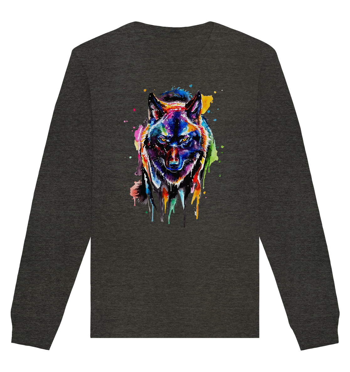 Bunter schwarzer Wolf - Organic Basic Unisex Sweatshirt