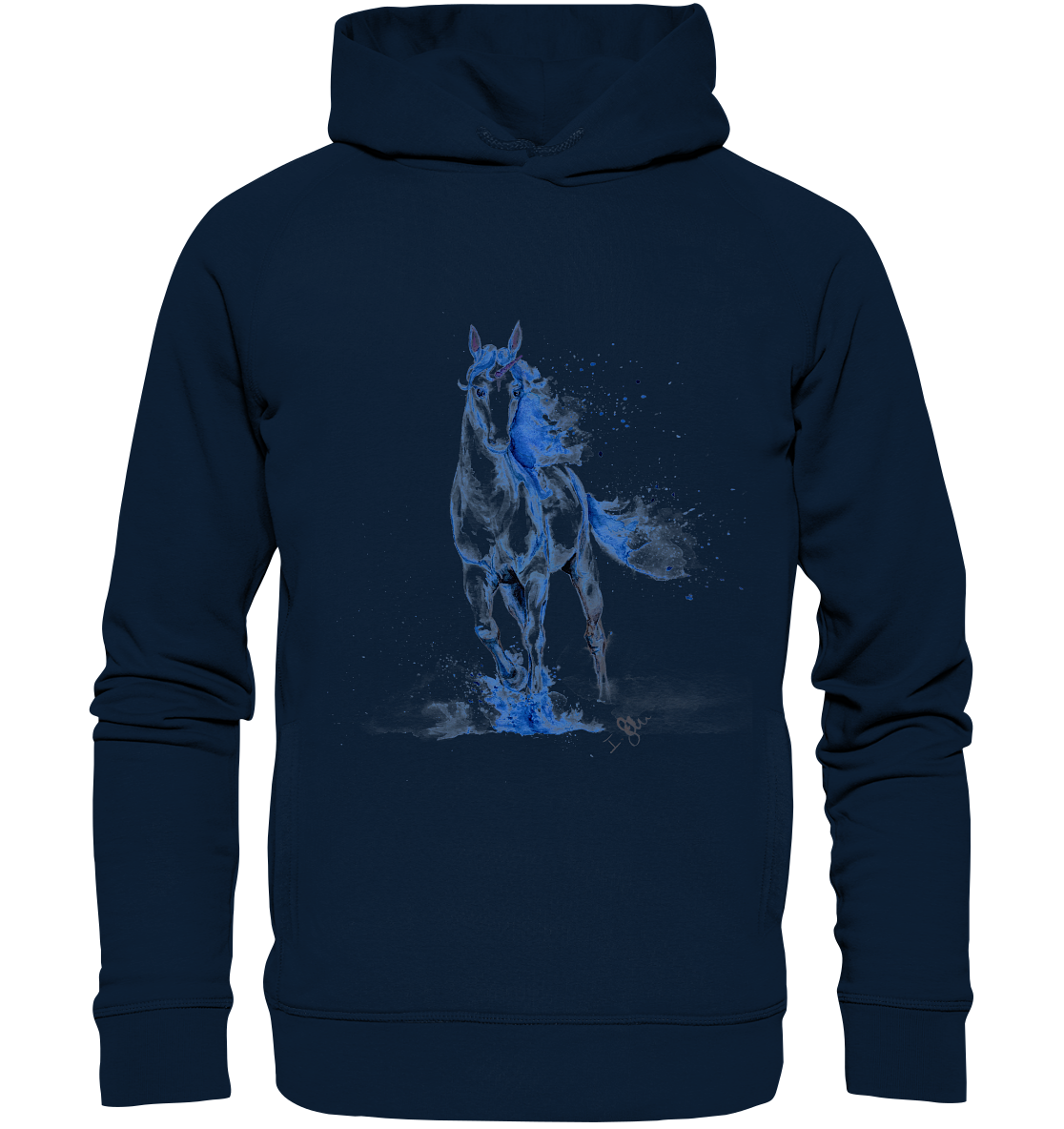 Blaues Einhorn - Organic Fashion Hoodie