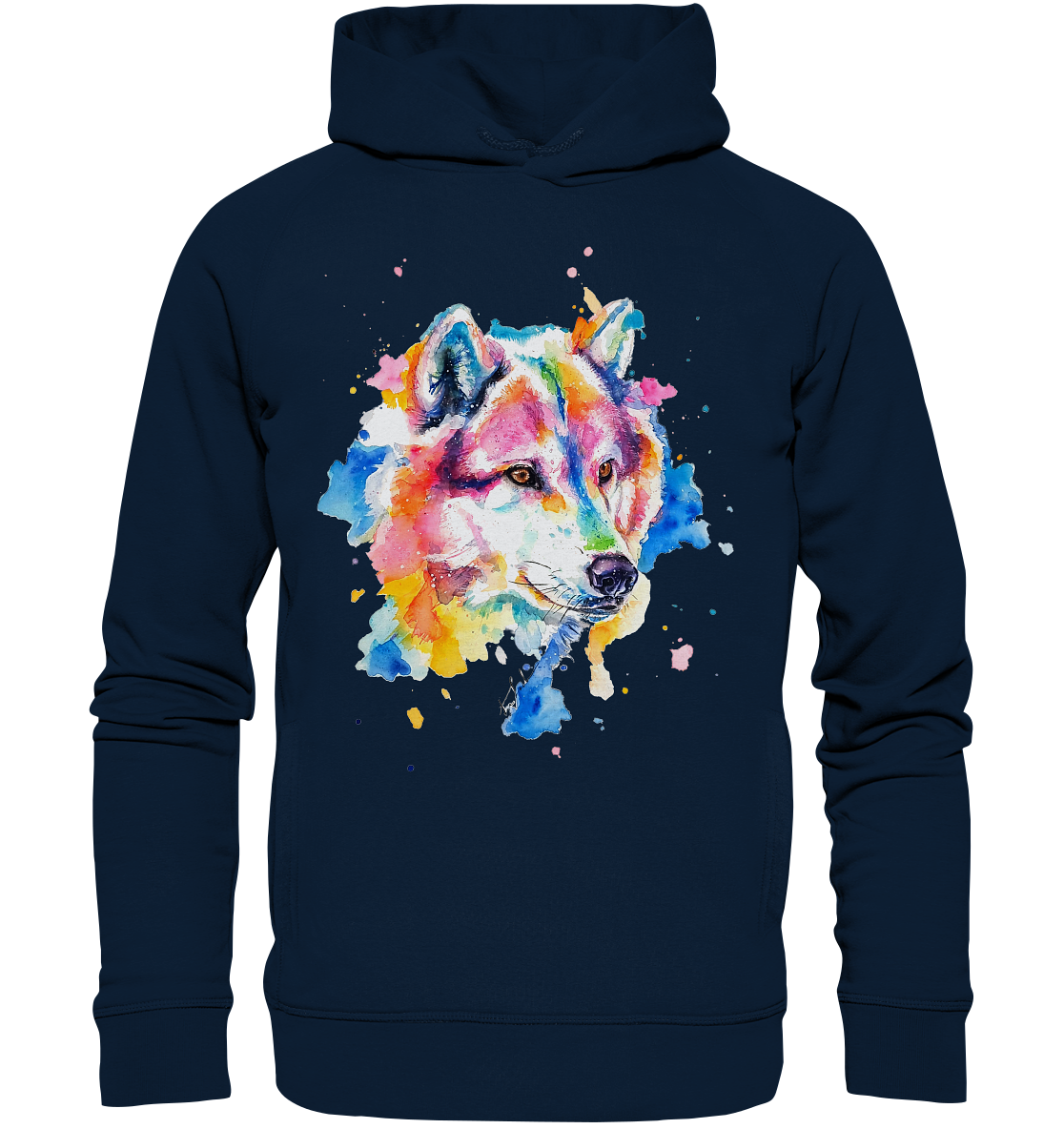 Bunter Wolf - Organic Fashion Hoodie