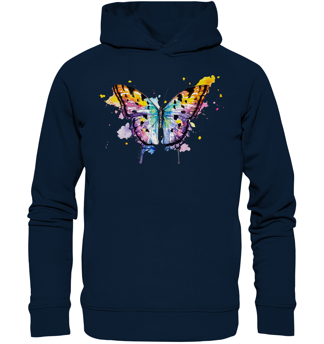 Bunter Schmetterling - Organic Fashion Hoodie