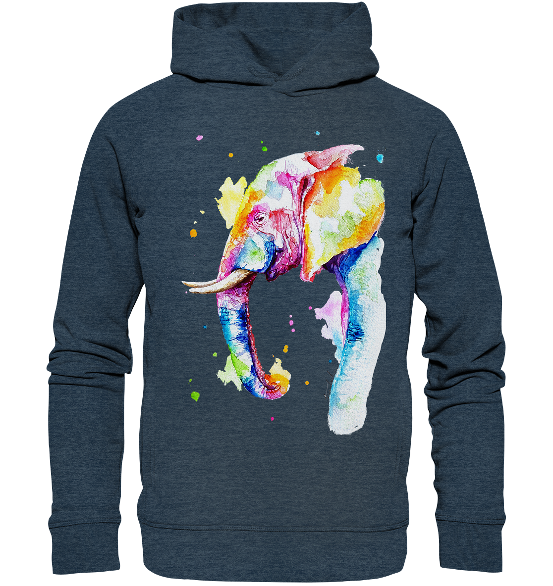 Bunter Elefant - Organic Fashion Hoodie