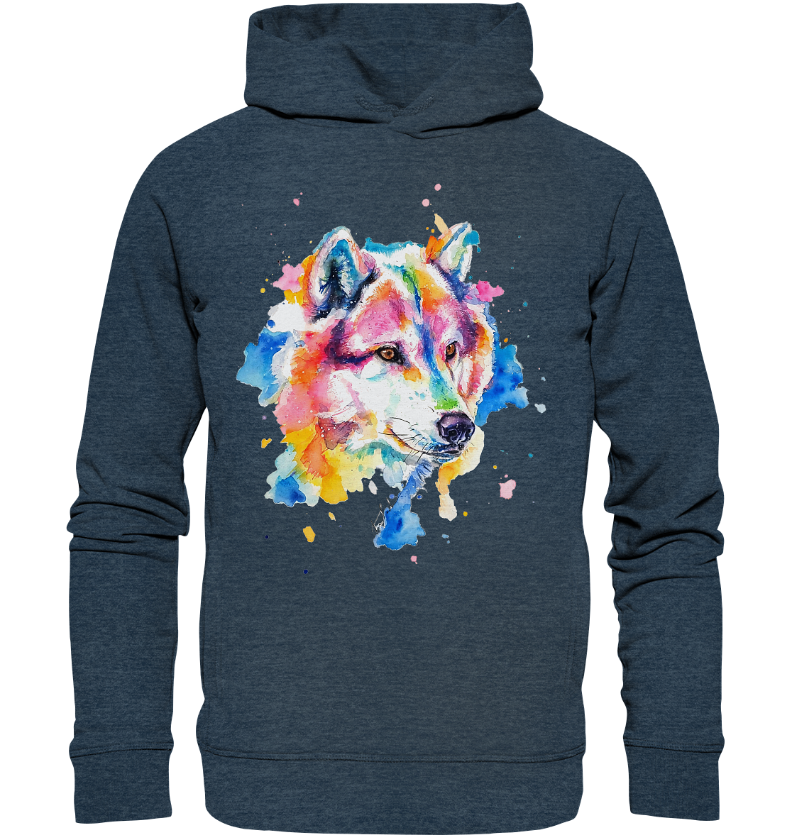 Bunter Wolf - Organic Fashion Hoodie