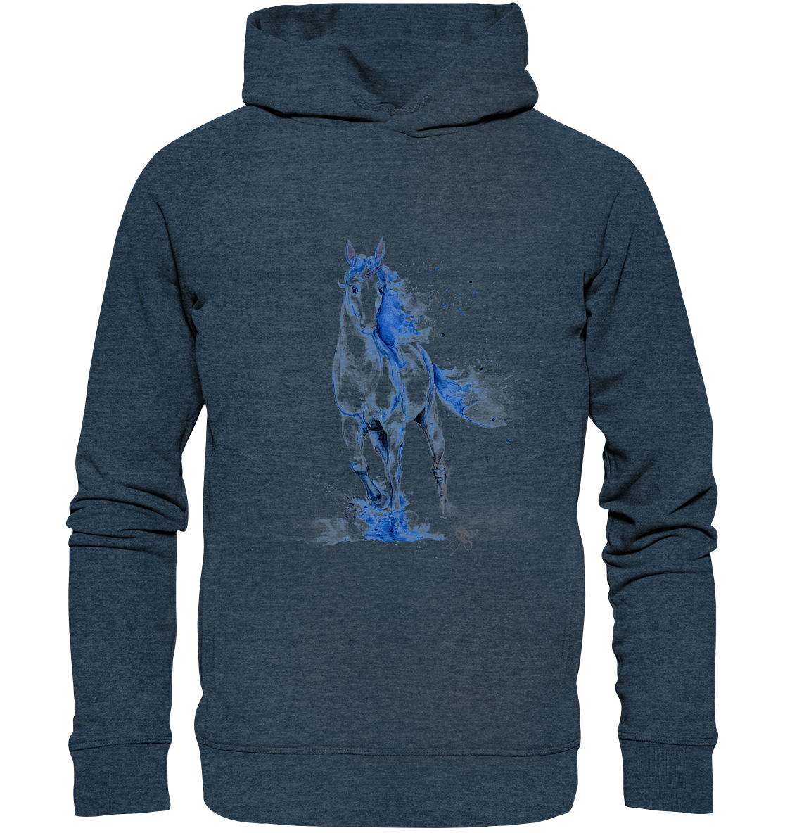 Blaues Einhorn - Organic Fashion Hoodie