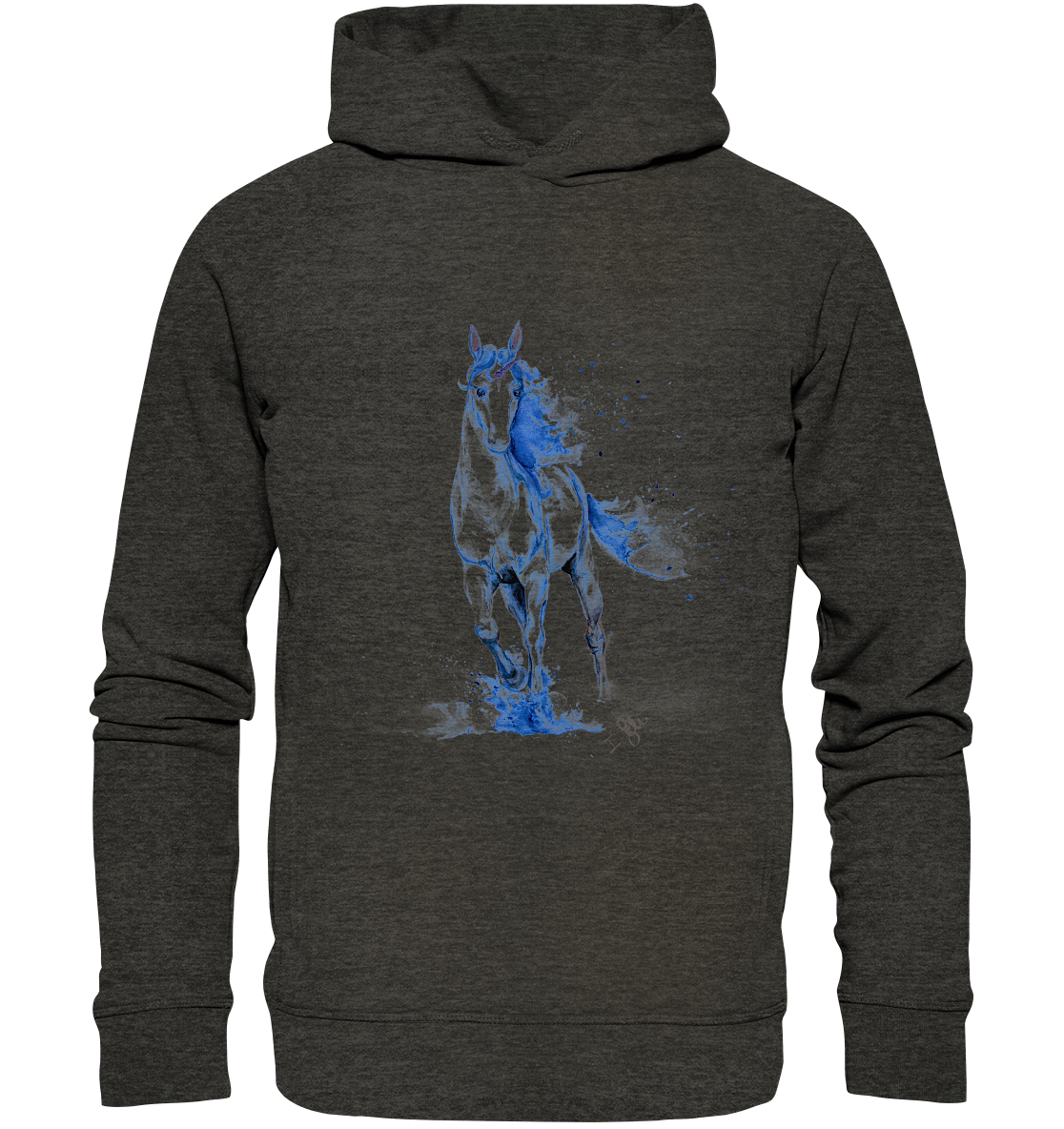 Blaues Einhorn - Organic Fashion Hoodie