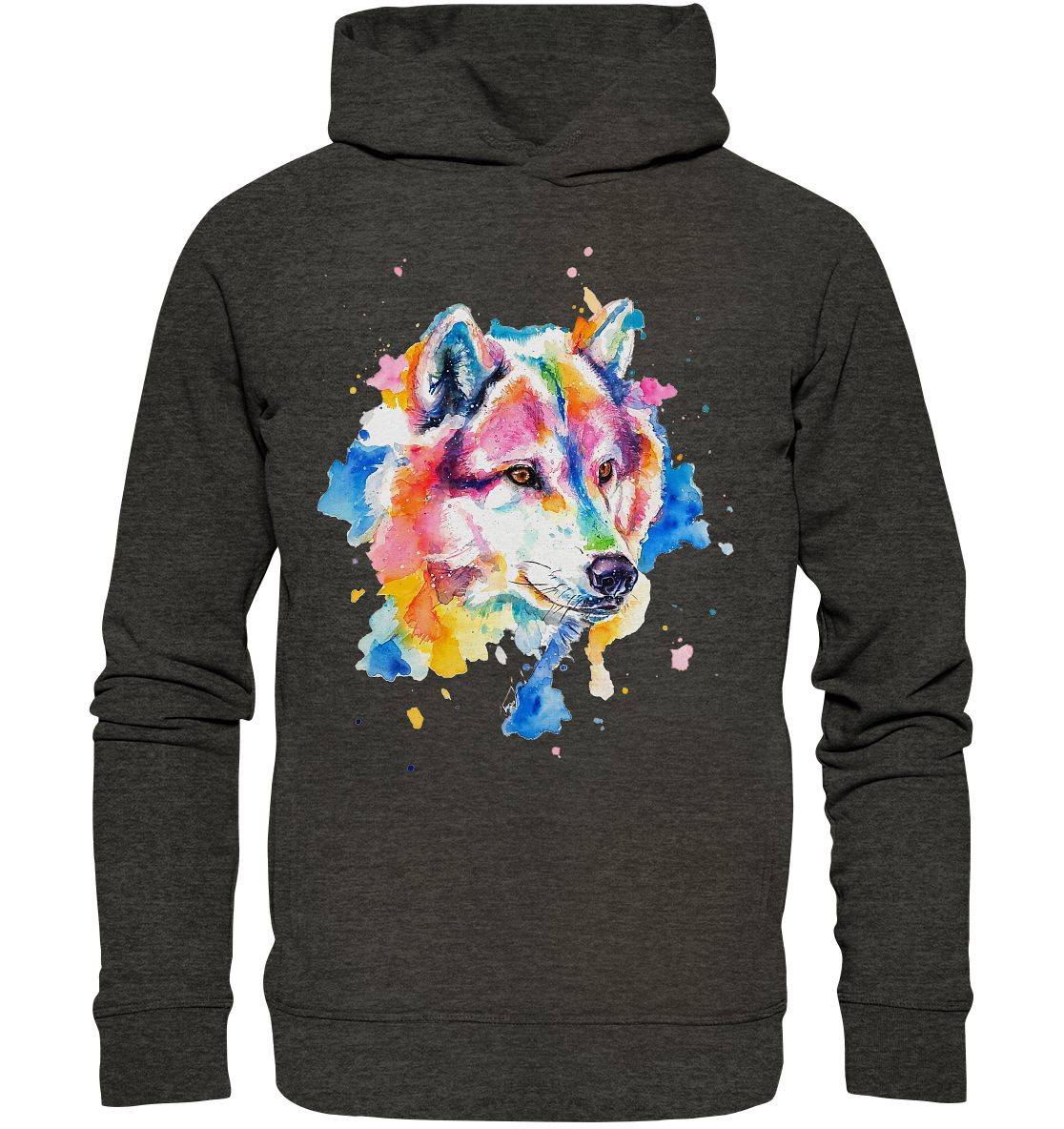 Bunter Wolf - Organic Fashion Hoodie