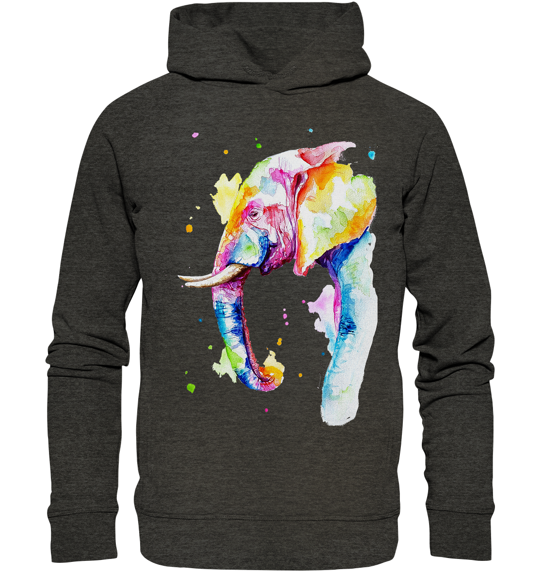 Bunter Elefant - Organic Fashion Hoodie