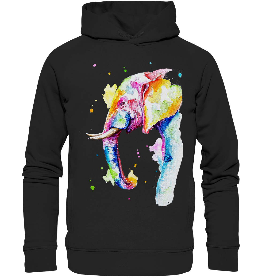 Bunter Elefant - Organic Fashion Hoodie