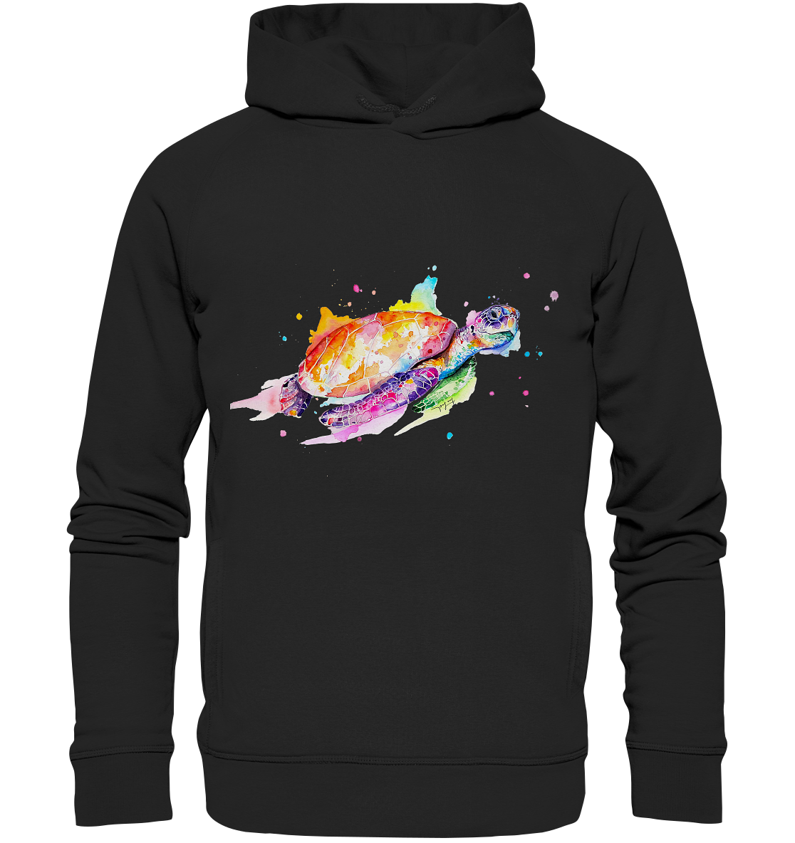 Bunte Meeresschildkröte - Organic Fashion Hoodie