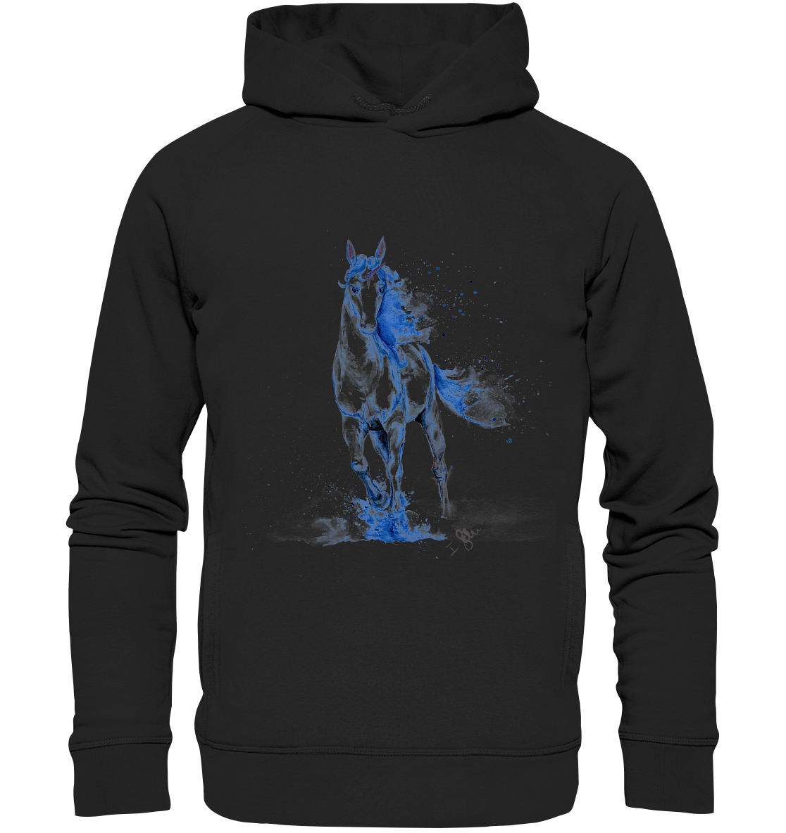 Blaues Einhorn - Organic Fashion Hoodie