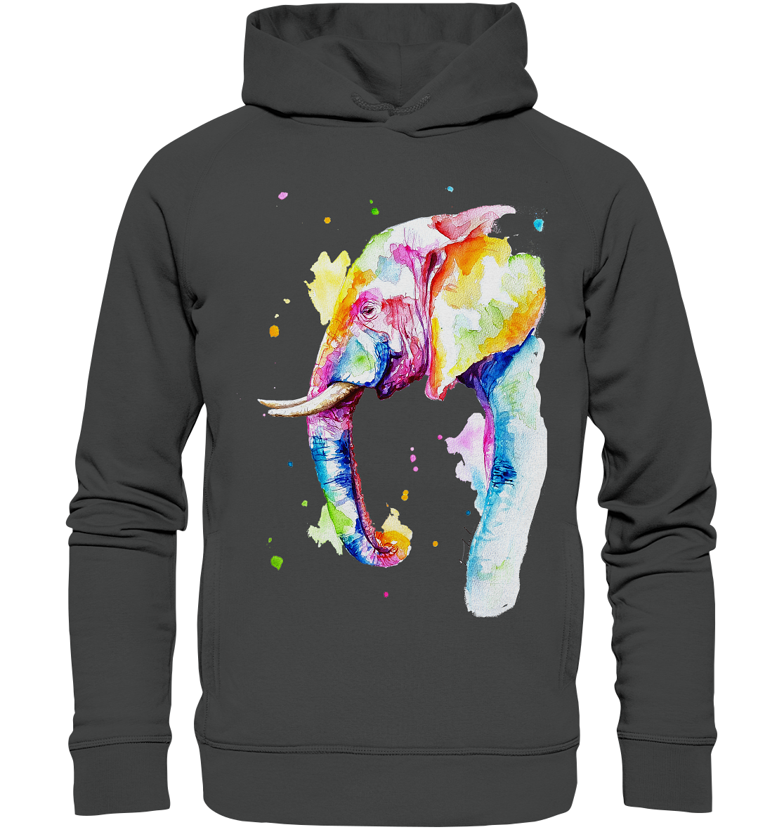 Bunter Elefant - Organic Fashion Hoodie