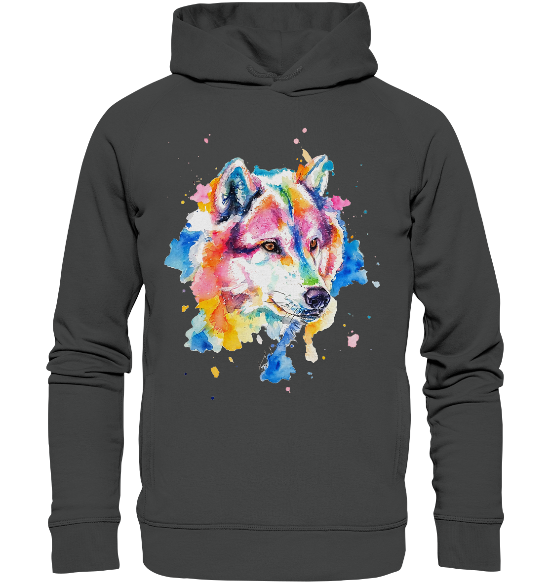 Bunter Wolf - Organic Fashion Hoodie