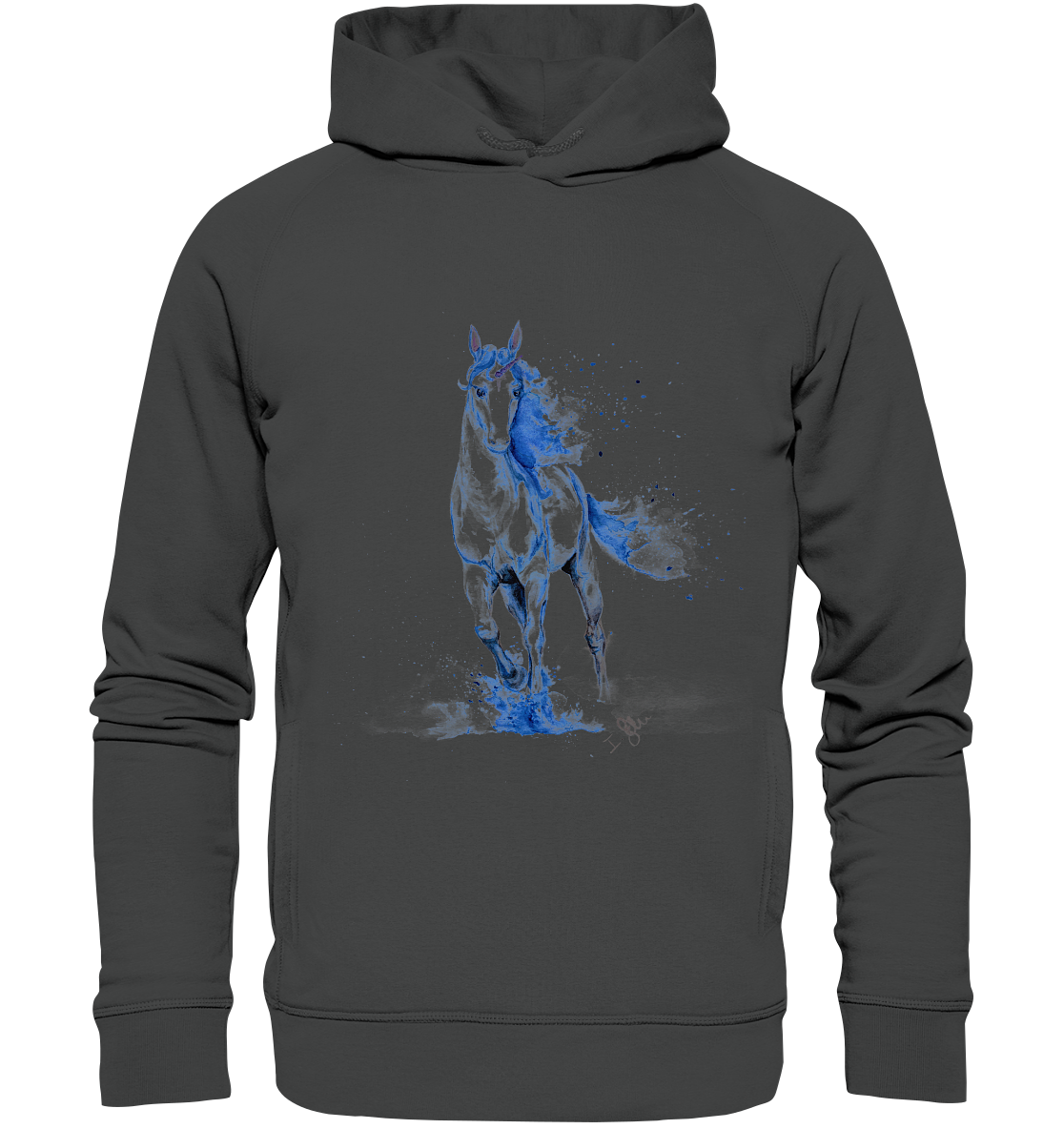 Blaues Einhorn - Organic Fashion Hoodie